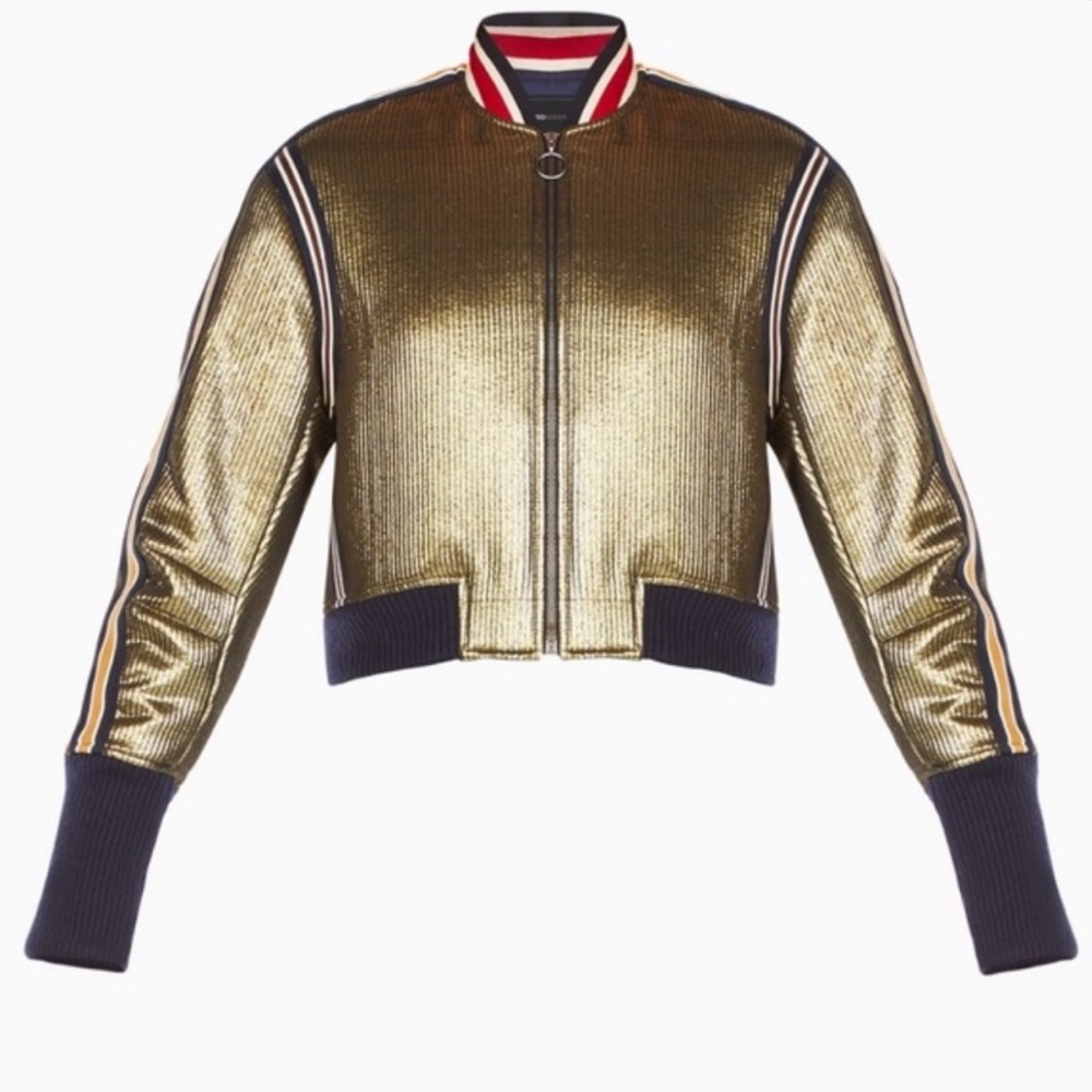 BCBG Andreas Metallic Bomber Jacket